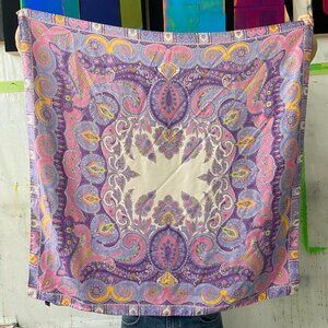 designer etro 100% silk paisley scarf